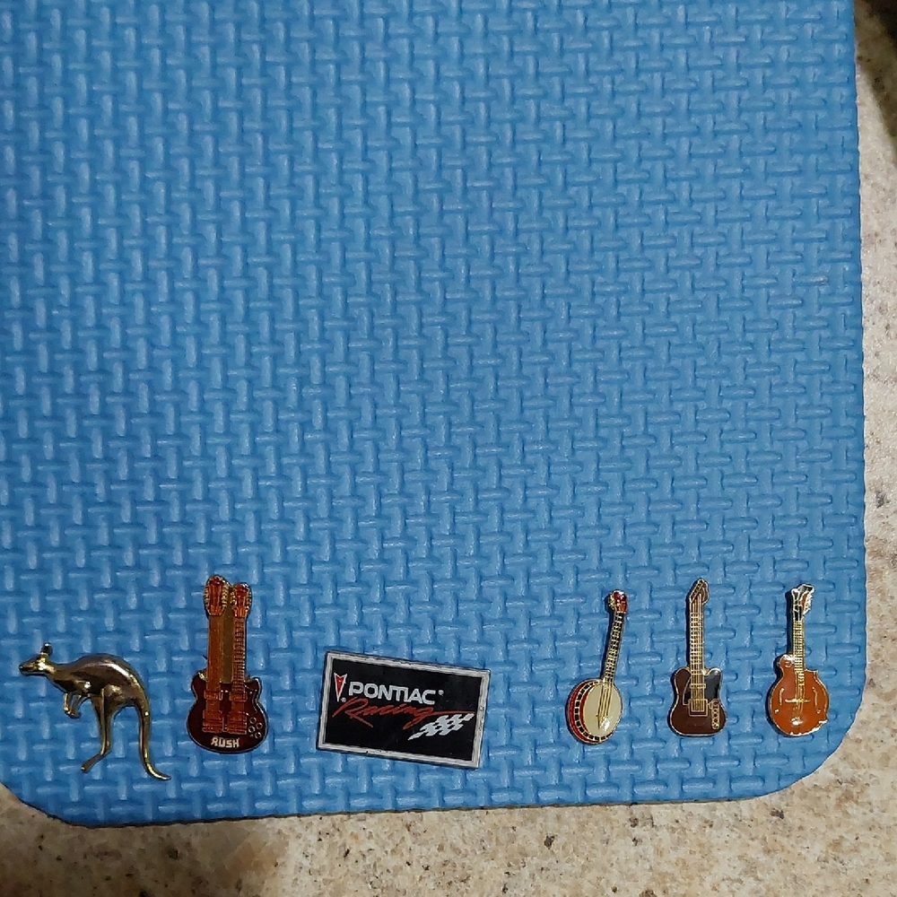 Blue Pontiac Racing Pin Collection